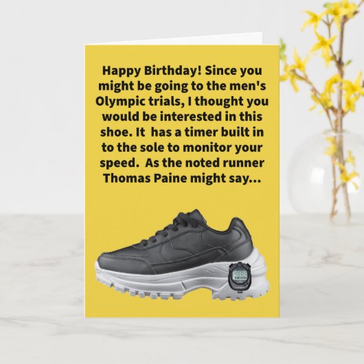 Funny Pun Soles die keer Mannen Kaart (Gele Bloem)