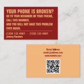 Funny pun tekstdekking visitekaartje (Voorkant / Achterkant)