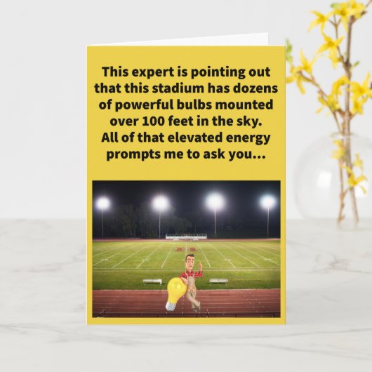 Funny Pun Watts Hallo daar Kaart (Gele Bloem)