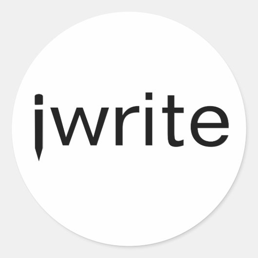 Funny Pun Writers Stickers Voeg uw aangepaste kleu (Voorkant)