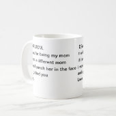Funny punch in face Moederdag Koffiemok (Voorkant links)