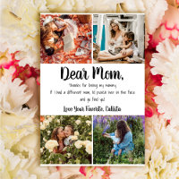 Funny Punch in het gezicht Joke Foto Moederdag