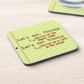 Funny Punctuation Grammar Drankjes Onderzetter (Linkerzijde)