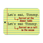 Funny Punctuation Grammar Magneet (Horizontaal)