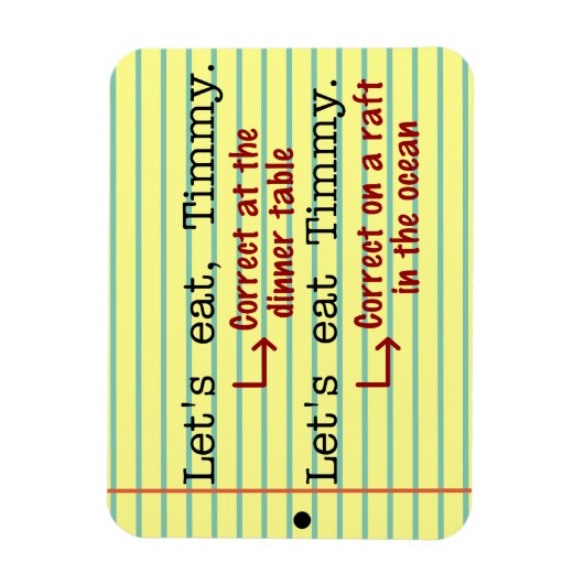 Funny Punctuation Grammar Magneet (Verticaal)