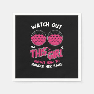Funny Puns Geweldige vrouwen Golfers pakken haar b Servet