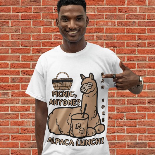 "Funny Puns" Silly - Alpaca Déjeuner! T-shirt piqu