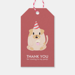Funny Puppy Dog Kids Birthday Party Cadeaulabel