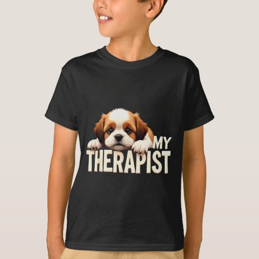Funny Puppy My Therast Shih Tzu Dog T-shirt (Voorkant)