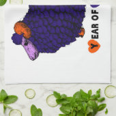 Funny Purple Ram chinois Année Zodiac Serviette de (Plié)