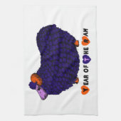 Funny Purple Ram chinois Année Zodiac Serviette de (Vertical)