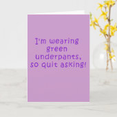 Funny Purple St. Patrick's Day t shirt Kaart (Gele Bloem)