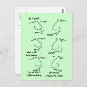 Funny put-down flirting - praat-koppen briefkaart (Voorkant / Achterkant)