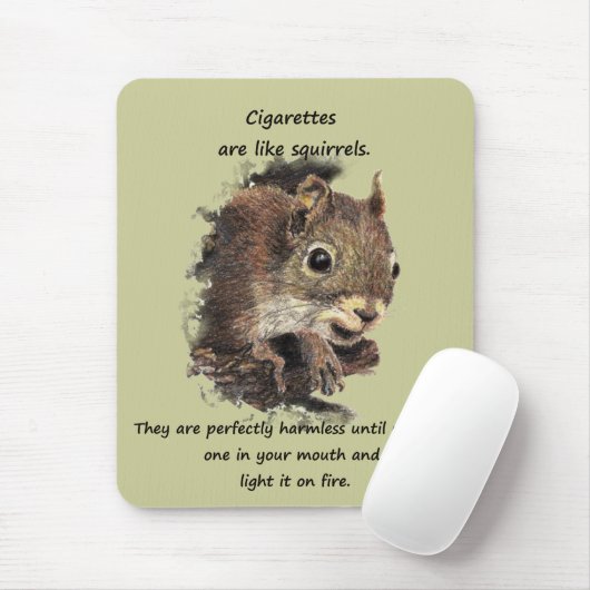 Funny Qo Smoking Motivatie Quote Muismat (Met muis)