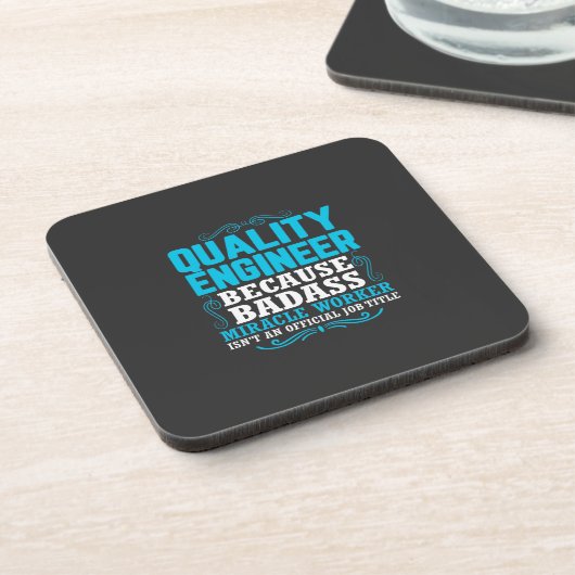 Funny Quality Engineer Quote, Quality Engineer Bier Onderzetter (Linkerzijde)