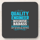 Funny Quality Engineer Quote, Quality Engineer Bier Onderzetter (Voorkant)