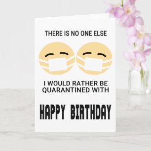 Funny Quarantine Birthday Kaart