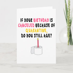 Funny Quarantine Birthday Kaart