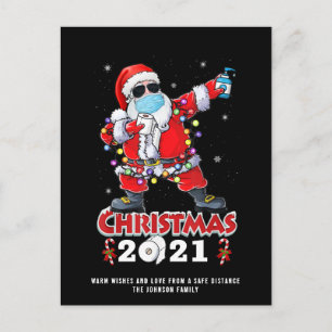 Funny Quarantine Merry Kerstgroeting Holiday Briefkaart