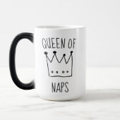 Funny Queen of Naps Crown Magische Mok (Links)