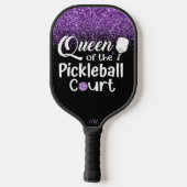 Funny Queen Paars Glitter Pickleball Paddle (Achterkant)