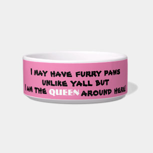 Funny Queen Vrouw Pink Bowl Voerbakje