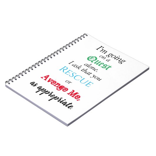 Funny Quest Carnet (Côté gauche)