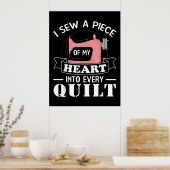 Funny Quilters Quilters Gifts Poster (Keuken)