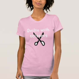 Funny Quilter's T-shirt,  lichtroze T-shirt