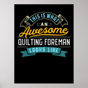 Funny Quilting Eman Geweldige banenberoep Poster