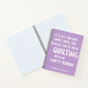 Funny Quilting Quote Specialized Graph Notitieboek