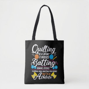 Funny Quilting Sewing Gift Quilter en Sewer Yarn Draagtas