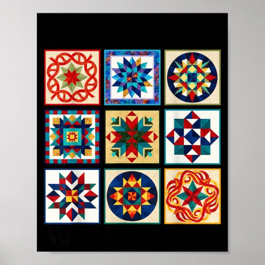 Funny Quilting Sewing Make A Quilt Patterns Quilte Poster (Voorkant)