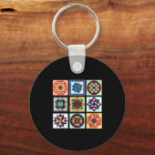 Funny Quilting Sewing Make A Quilt Patterns Quilte Sleutelhanger (Voorkant)