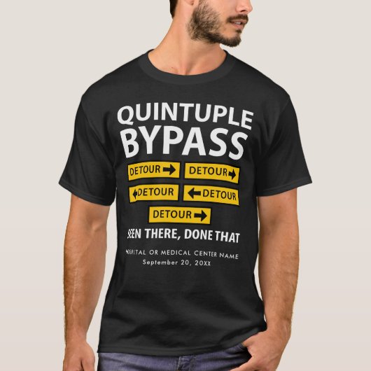 Funny Quintuple Bypass Heart Chirgery T-Shirt (Voorkant)
