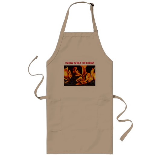 Funny Quote Apron Lang Schort (Voorkant)