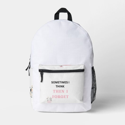 Funny Quote Backpack for Everyday Adventures Bedrukte Rugzak (Voorkant)