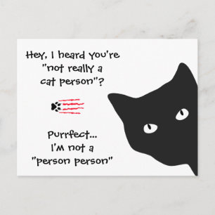 Funny Quote Black Cat Briefkaart