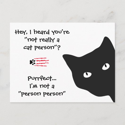 Funny Quote Black Cat Briefkaart (Voorkant)