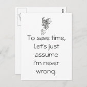 Funny Quote Briefkaart (Voorkant / Achterkant)