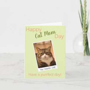 Funny Quote Cat mam Moederdag Aangepaste groene fo Kaart