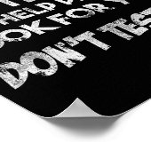 Funny Quote Don't Test Me Designs And Black Modern Poster (Hoek)