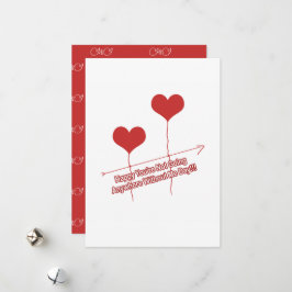 Funny Quote en Heart Shaped Balloons Holiday Car Feestdagenkaart