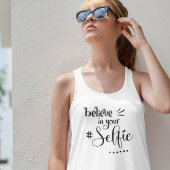 Funny Quote gelooft in je Selfie Black Script Trui