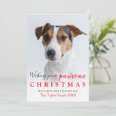 Funny Quote je foto met kerstfeestdag Kaart (Staand voorkant)