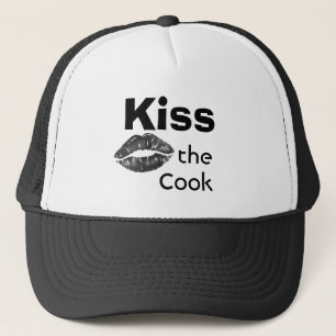 Funny Quote Kiss citaat Cook Cute Trucker Pet