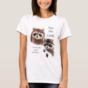Funny Quote Kus the Cook Cute Raccoons, Animal T-shirt