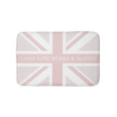 Funny Quote Pink Union Jack Flag Bath Mat (Voorkant)