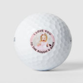 Funny Quote Pink White Custom Kinder Photo Golfballen (Voorkant)
