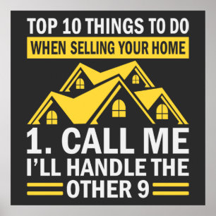 Funny Quote Real Estate Agent Poster